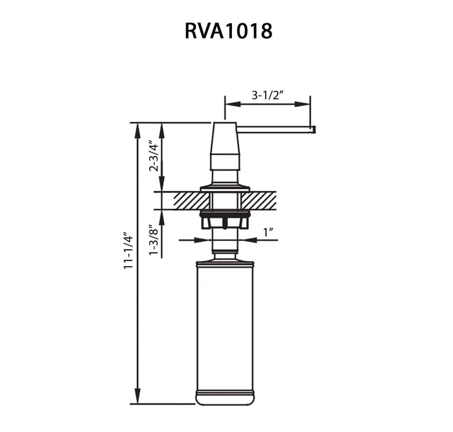 Dimension drawing for RVA1018MB