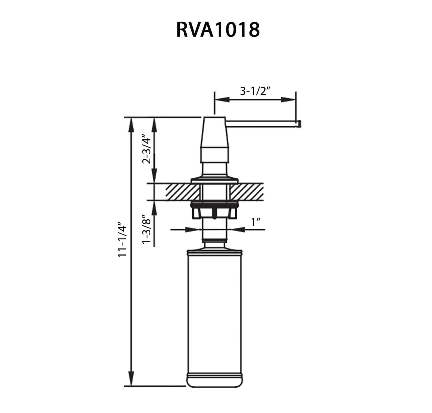 Dimension drawing for RVA1018BN