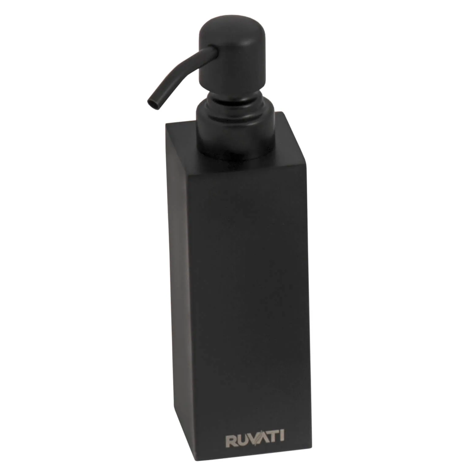 Ruvati Black Soap Dispenser Modern Square for Workstation Sink Organizer