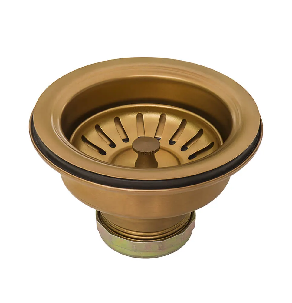 Ruvati Kitchen Sink Strainer Drain Assembly – Copper Tone Stainless Steel