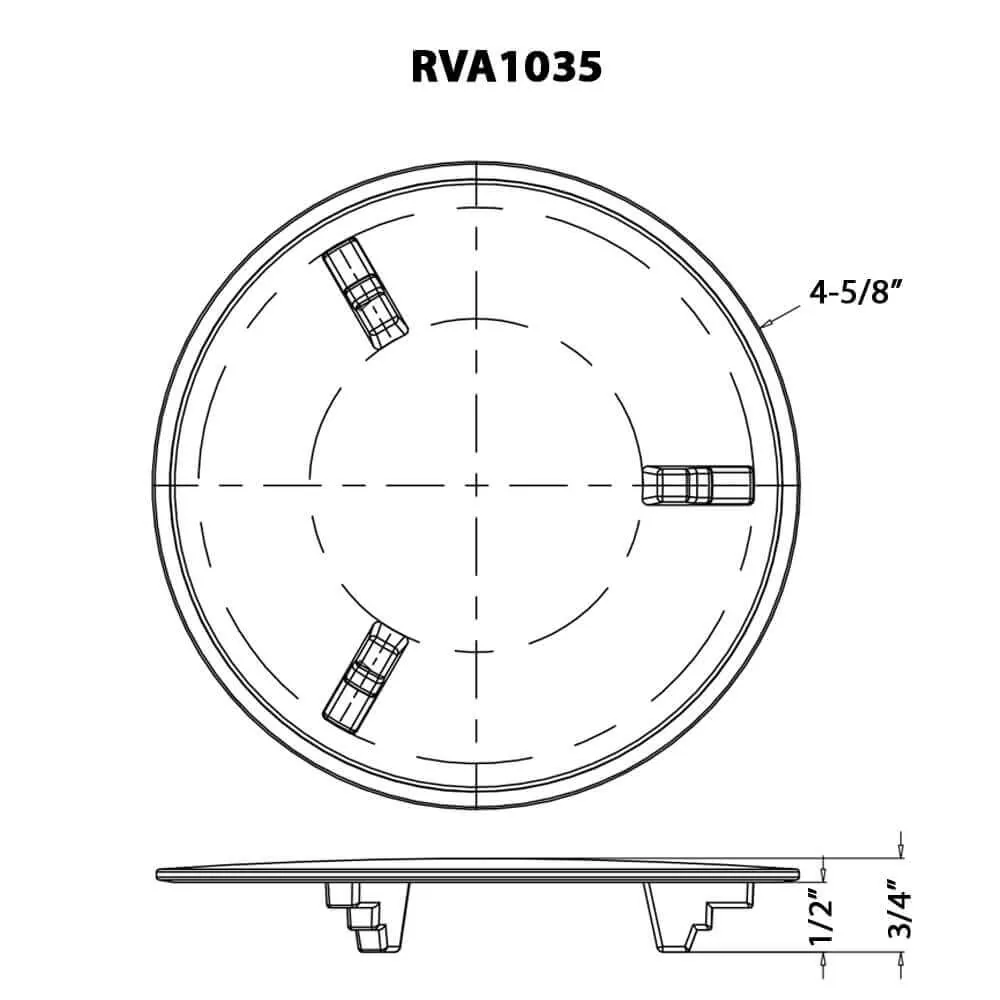 Dimension drawing for RVA1035