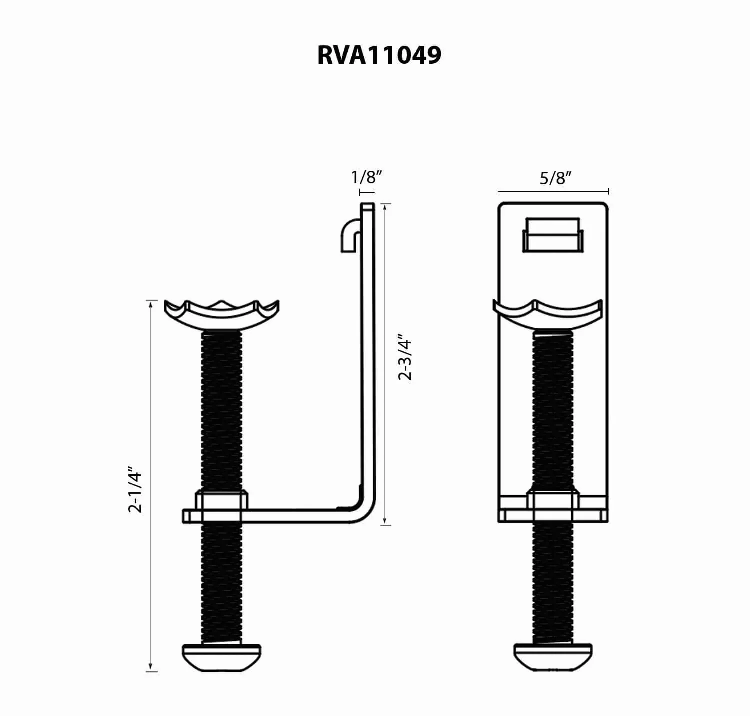 Dimension drawing for RVA11049