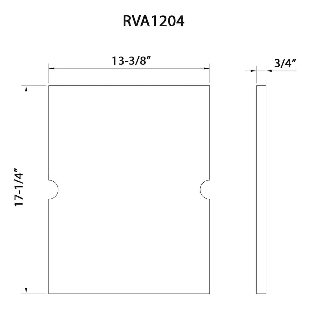 Dimension drawing for RVA1204