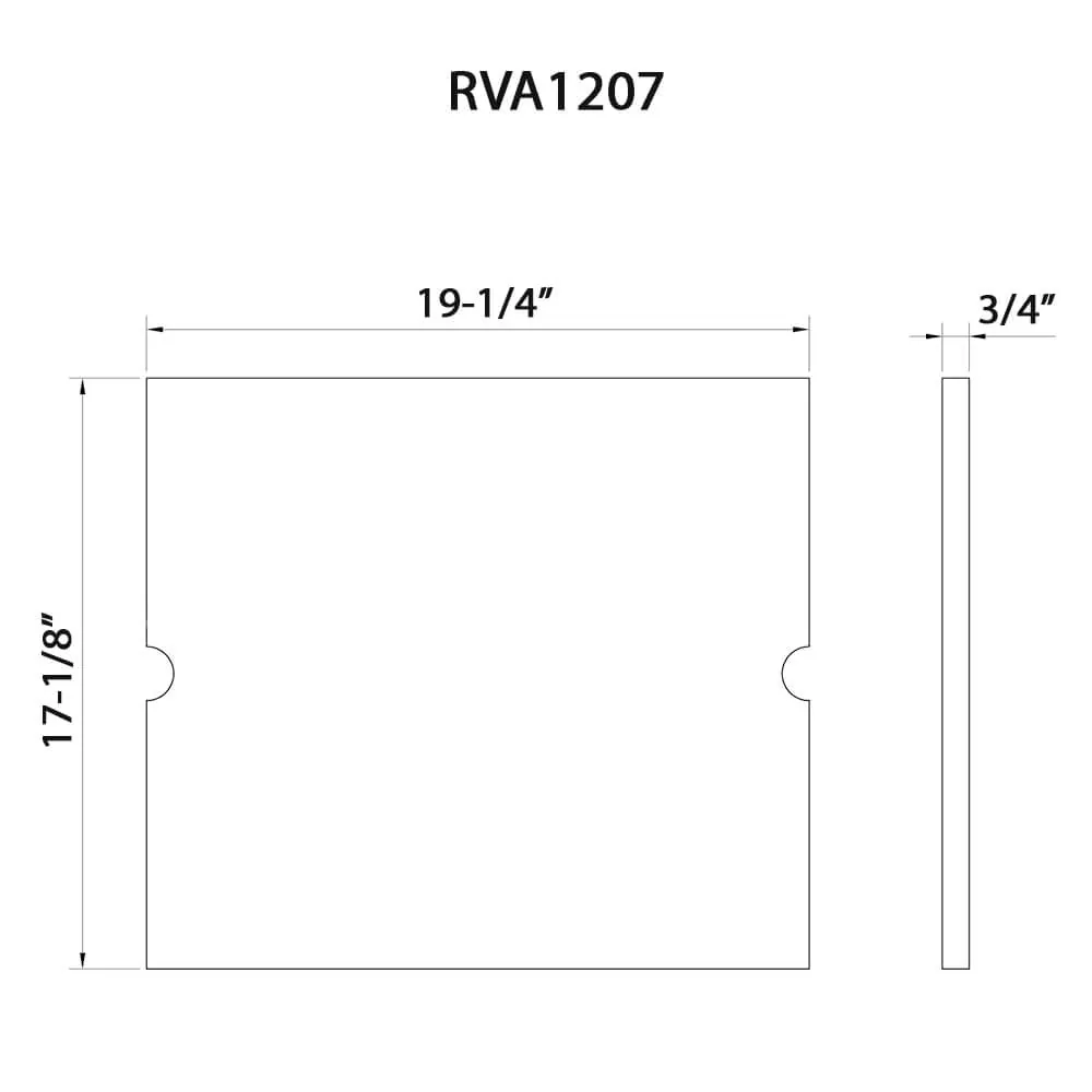Dimension drawing for RVA1207