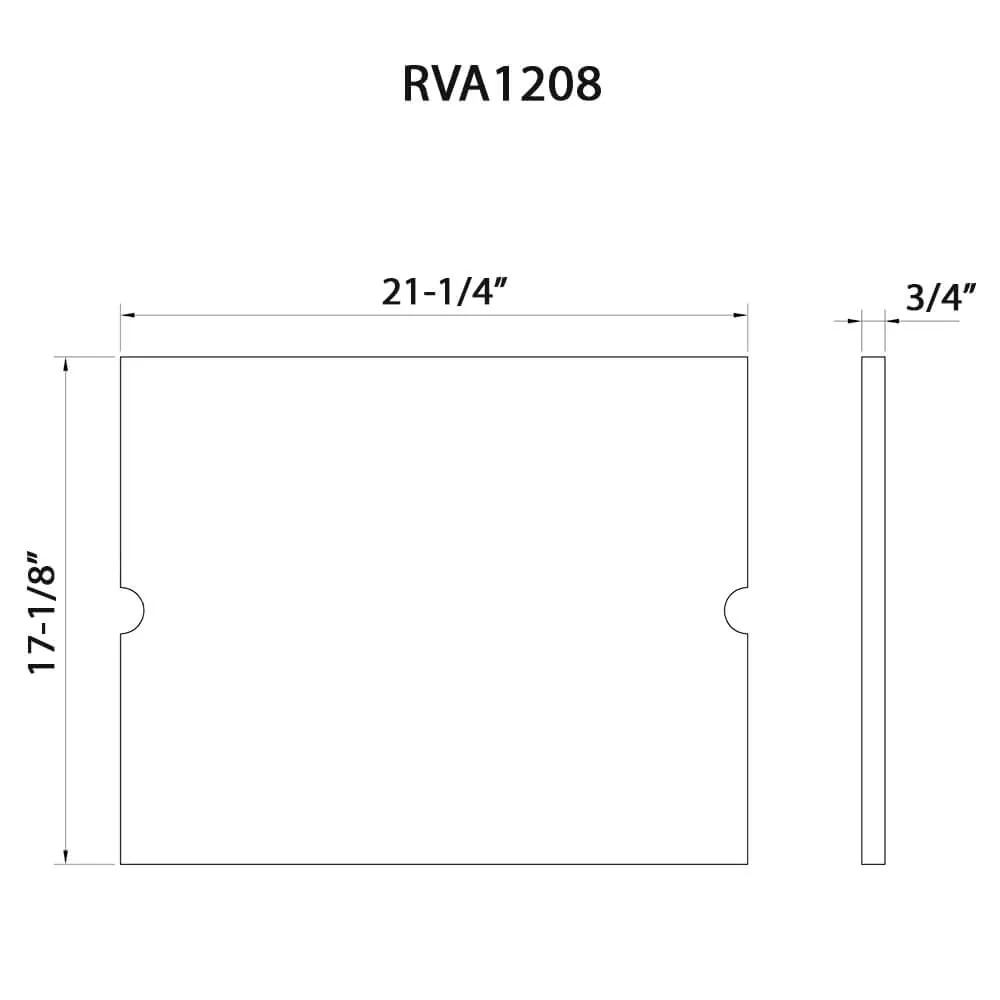 Dimension drawing for RVA1208