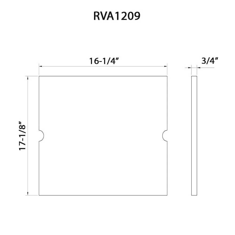 Dimension drawing for RVA1209
