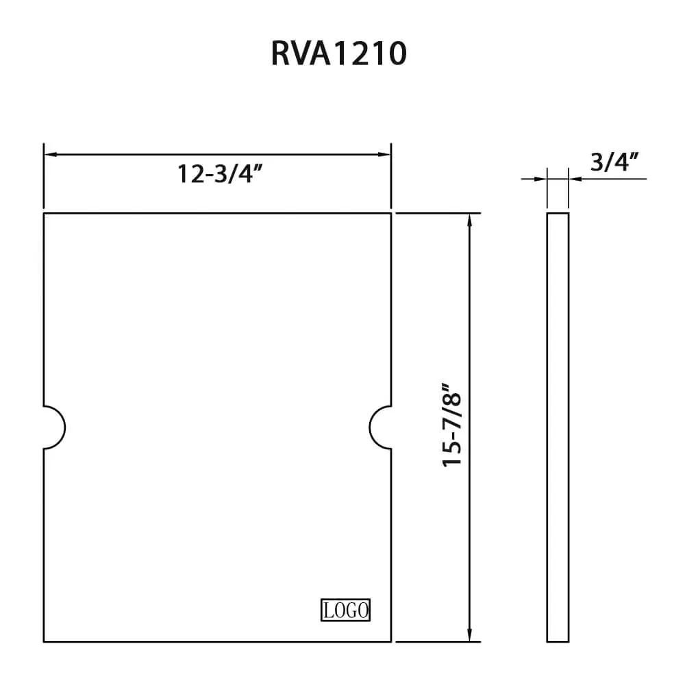 Dimension drawing for RVA1210