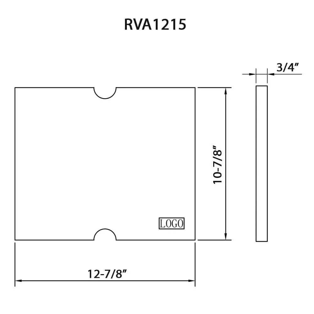 Dimension drawing for RVA1215