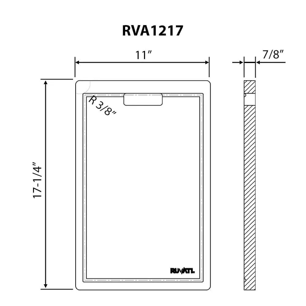 Dimension drawing for RVA1217