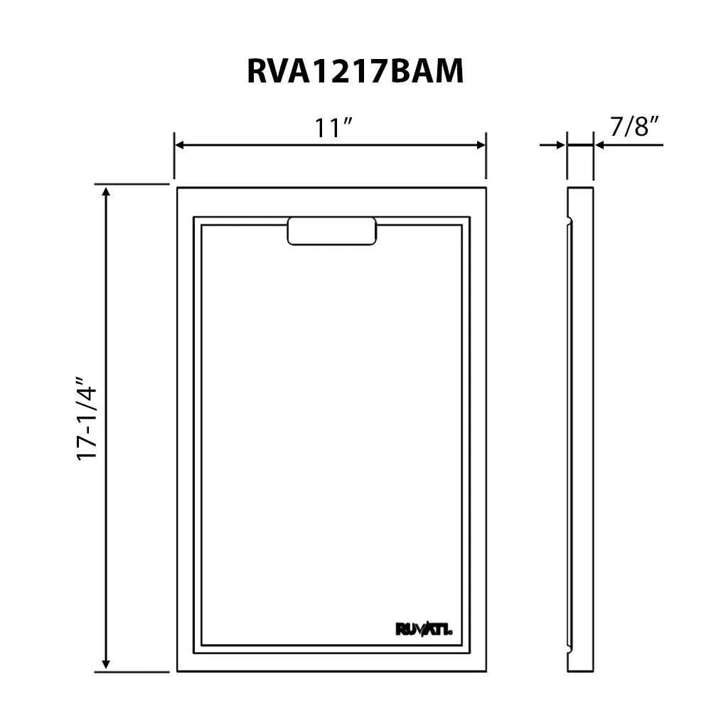 Dimension drawing for RVA1217BAM