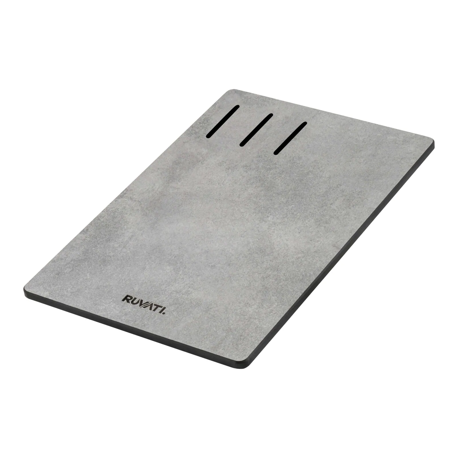 Ruvati 17 x 11 inch Textured Concrete Finish Cutting Board for Ruvati Workstation Sinks