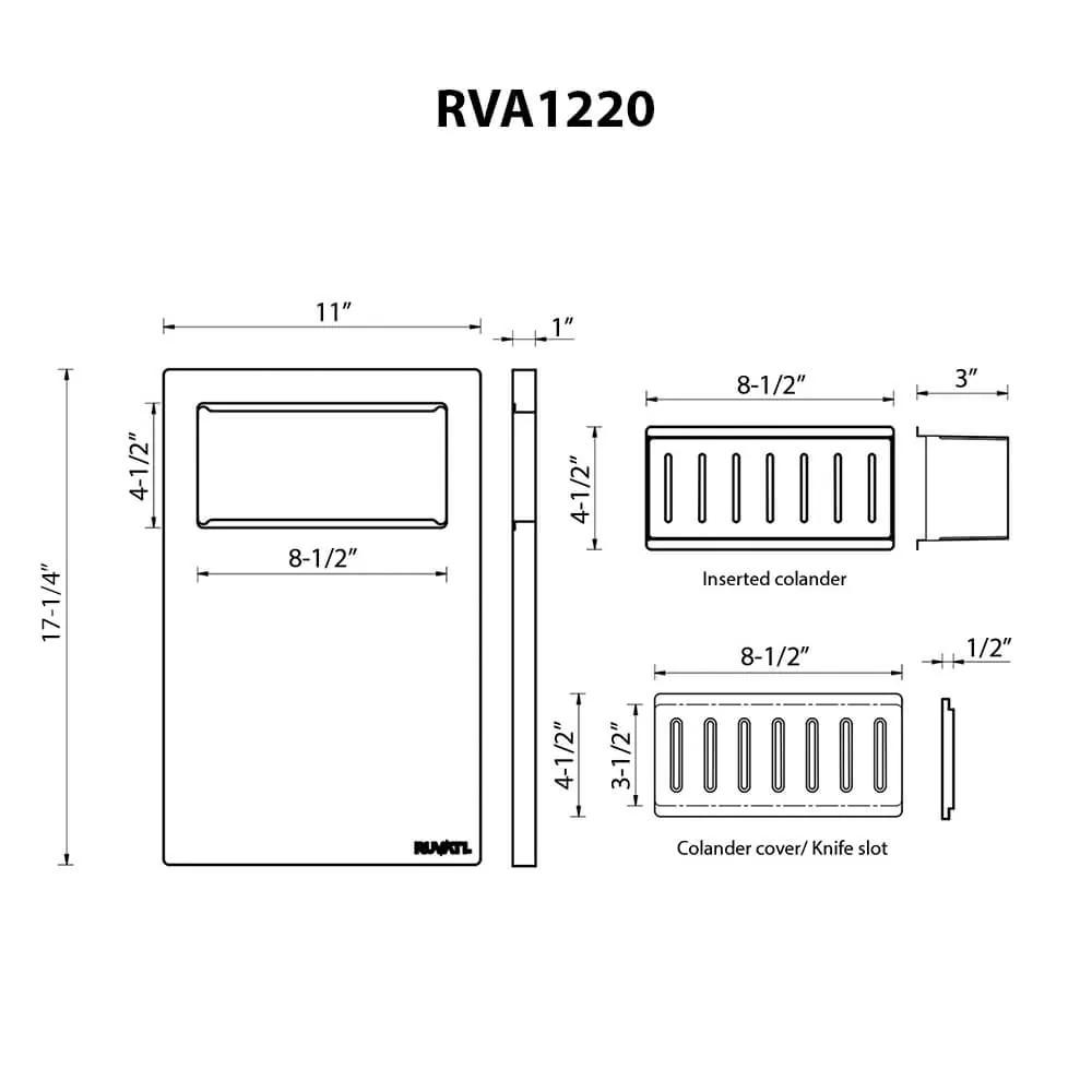 Dimension drawing for RVA1220