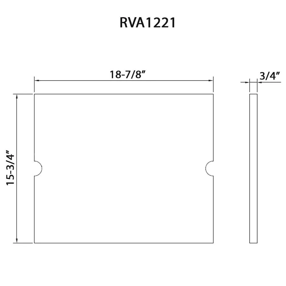 Dimension drawing for RVA1221