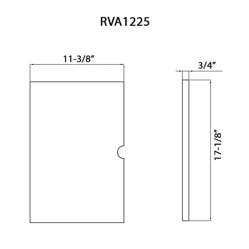 Dimension drawing for RVA1225