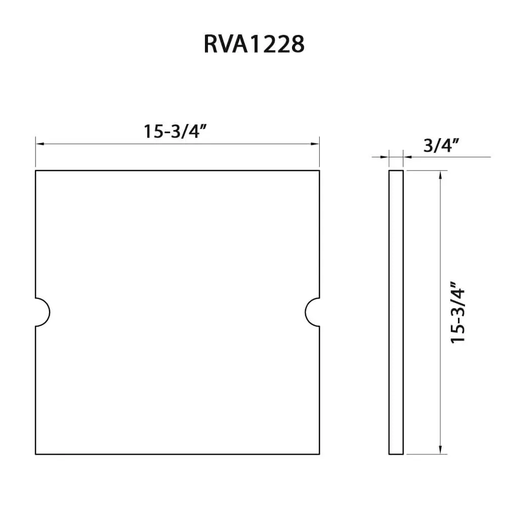 Dimension drawing for RVA1228