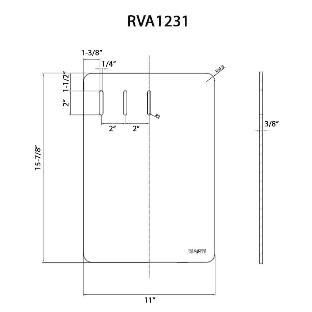 Dimension drawing for RVA1231CR