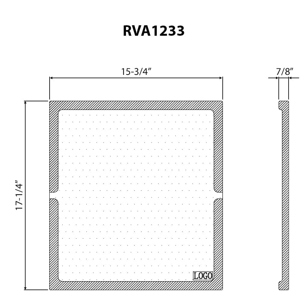Dimension drawing for RVA1233