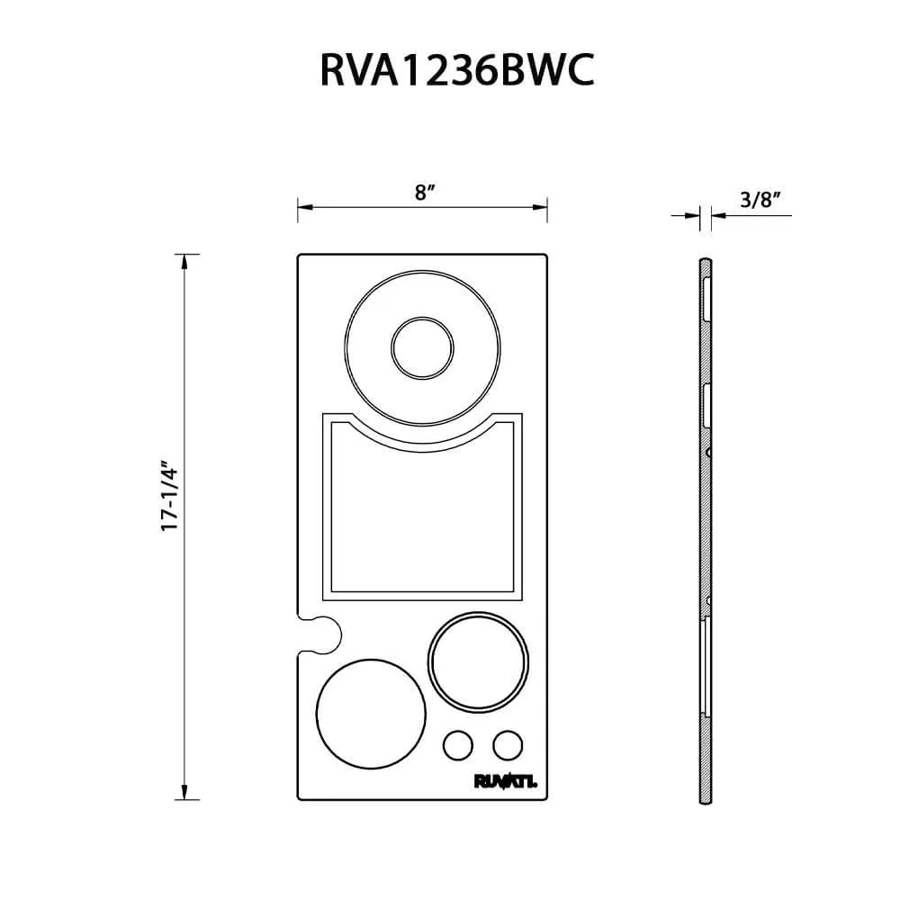 Dimension drawing for RVA1236BWC
