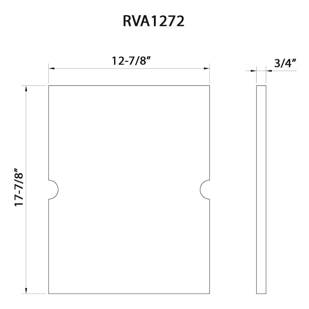 Dimension drawing for RVA1272