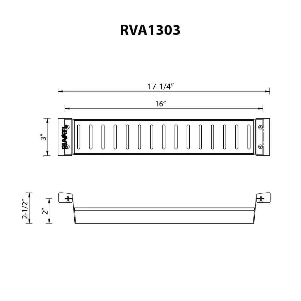 Dimension drawing for RVA1303