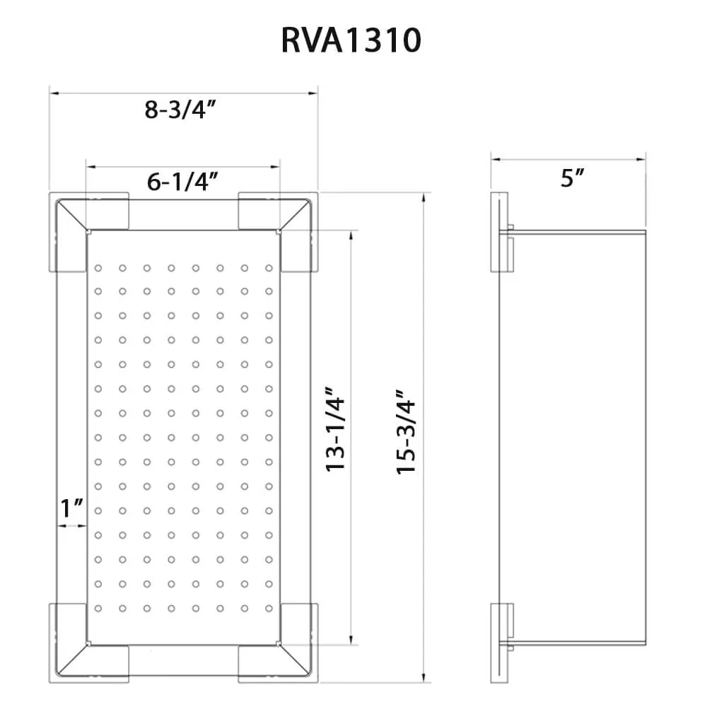 Dimension drawing for RVA1310