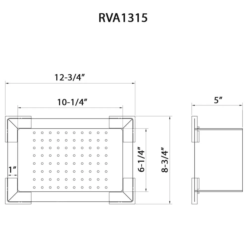 Dimension drawing for RVA1315