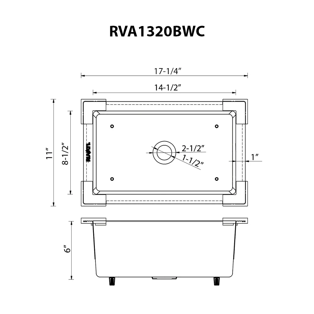 Dimension drawing for RVA1320BWC