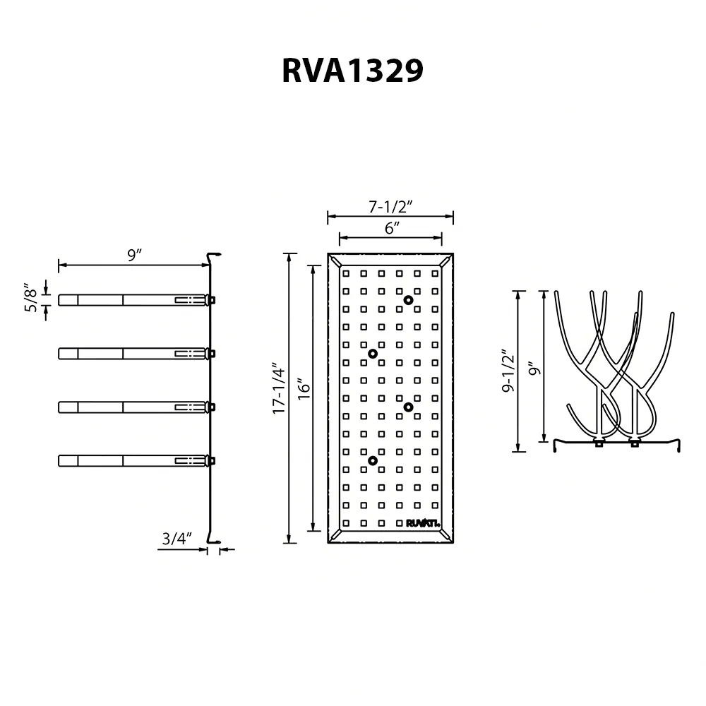 Dimension drawing for RVA1329