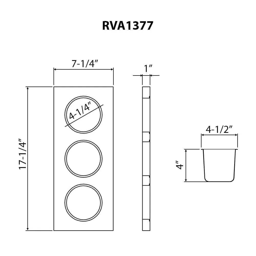 Dimension drawing for RVA1377