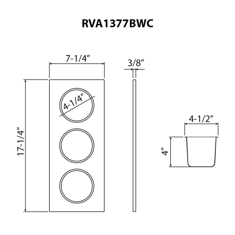 Dimension drawing for RVA1377BWC