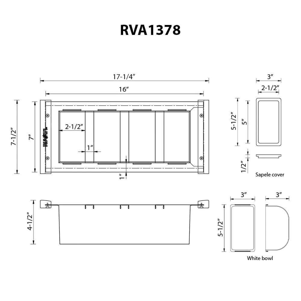 Dimension drawing for RVA1378