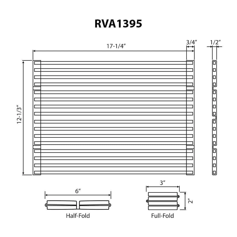 Dimension drawing for RVA1395BL