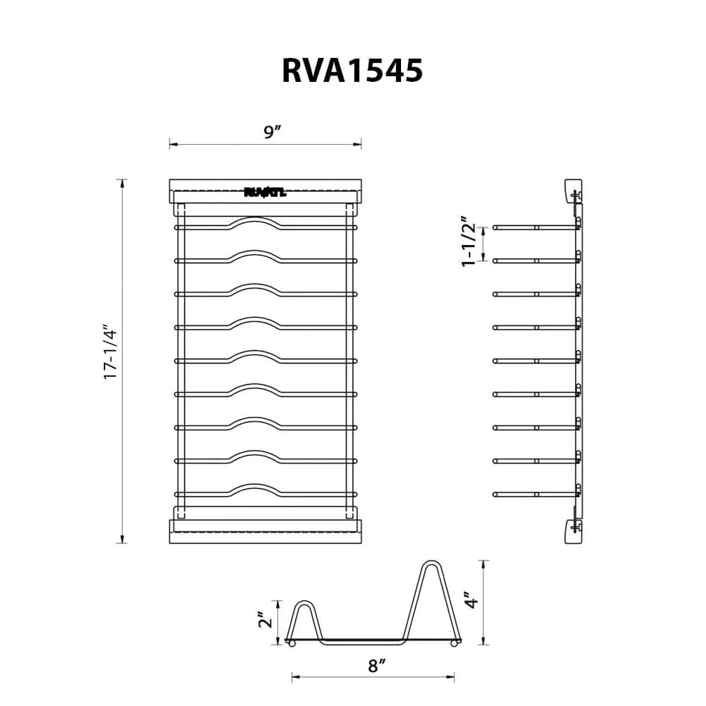 Dimension drawing for RVA1545
