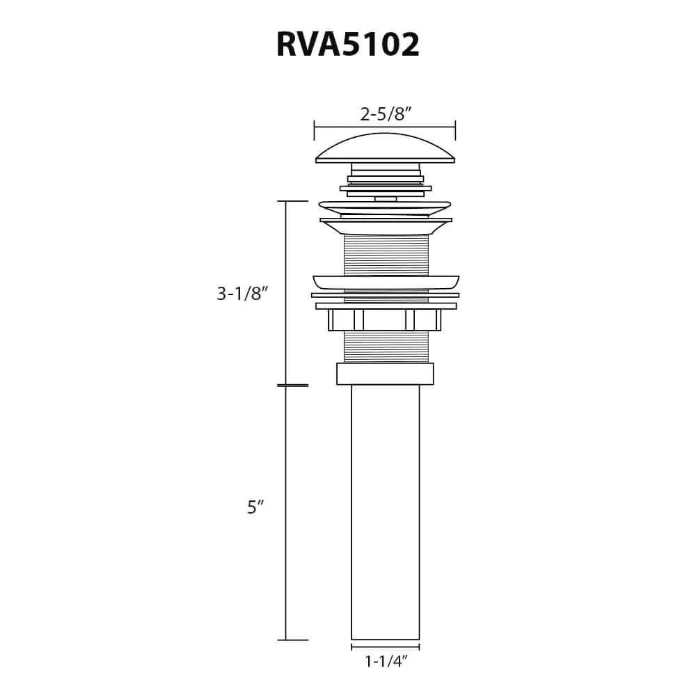 Dimension drawing for RVA5102CH