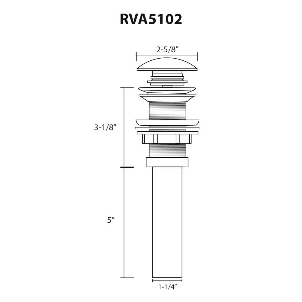 Dimension drawing for RVA5102BK