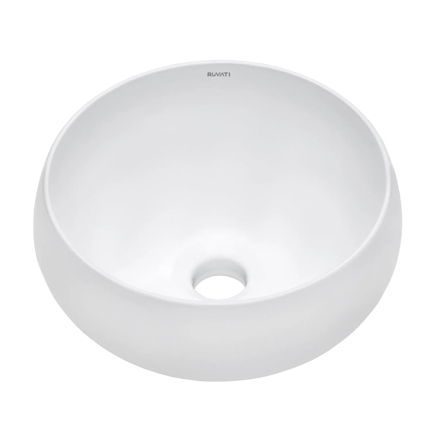 Ruvati 12 inch Bathroom Vessel Sink Round White Circular Above Counter Porcelain Ceramic