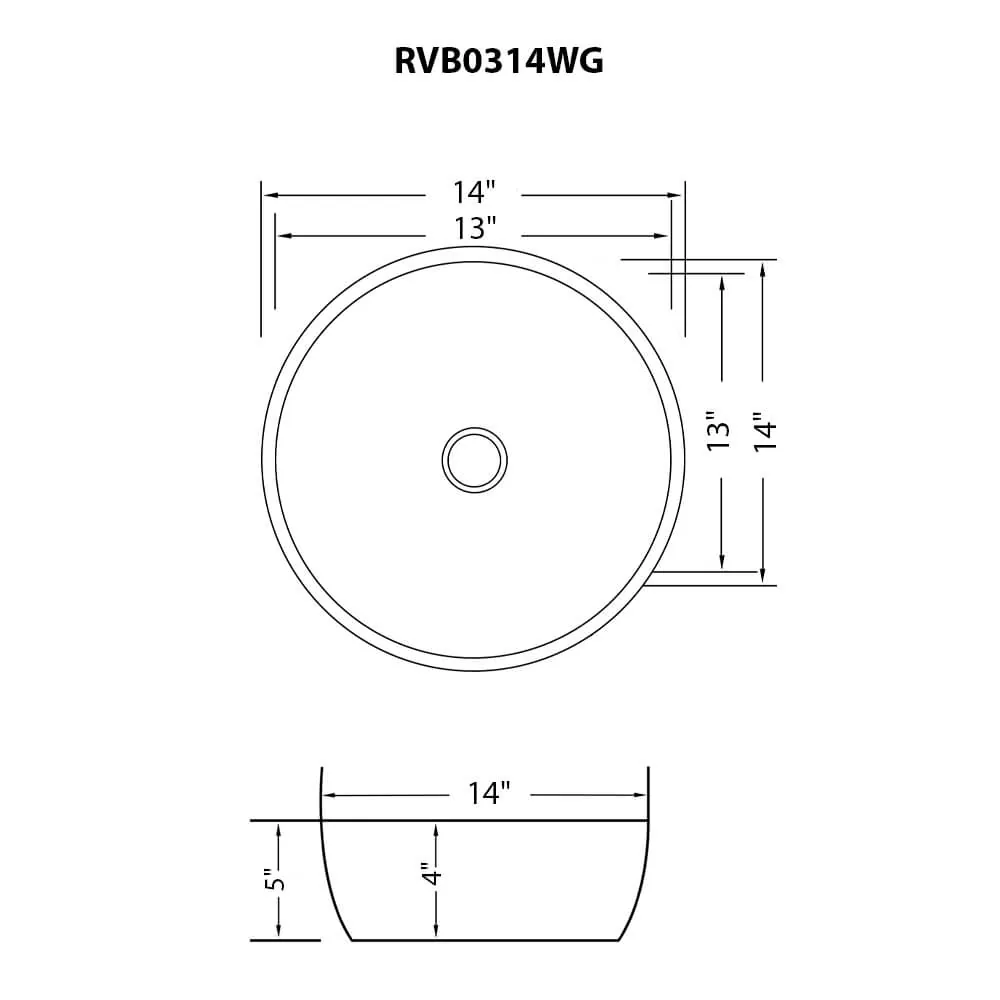 Dimension drawing for RVB0314WG