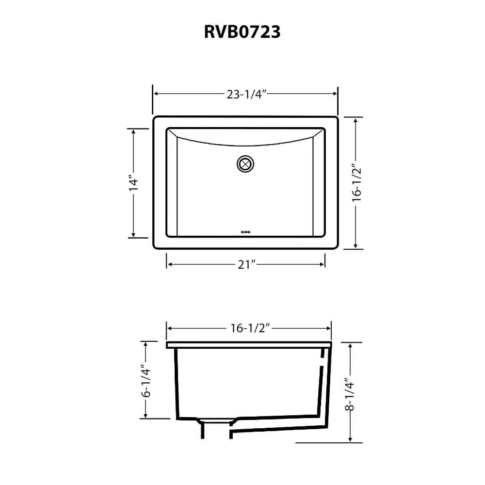Dimension drawing for RVB0723