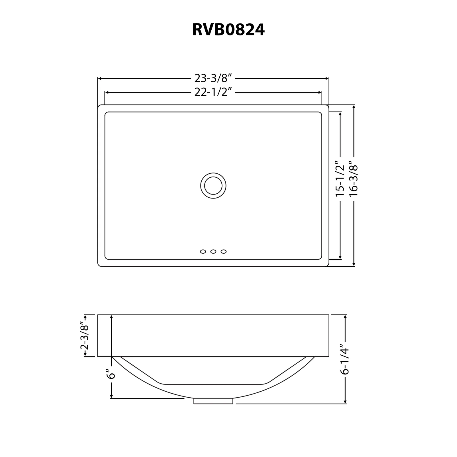 Dimension drawing for RVB0824WH