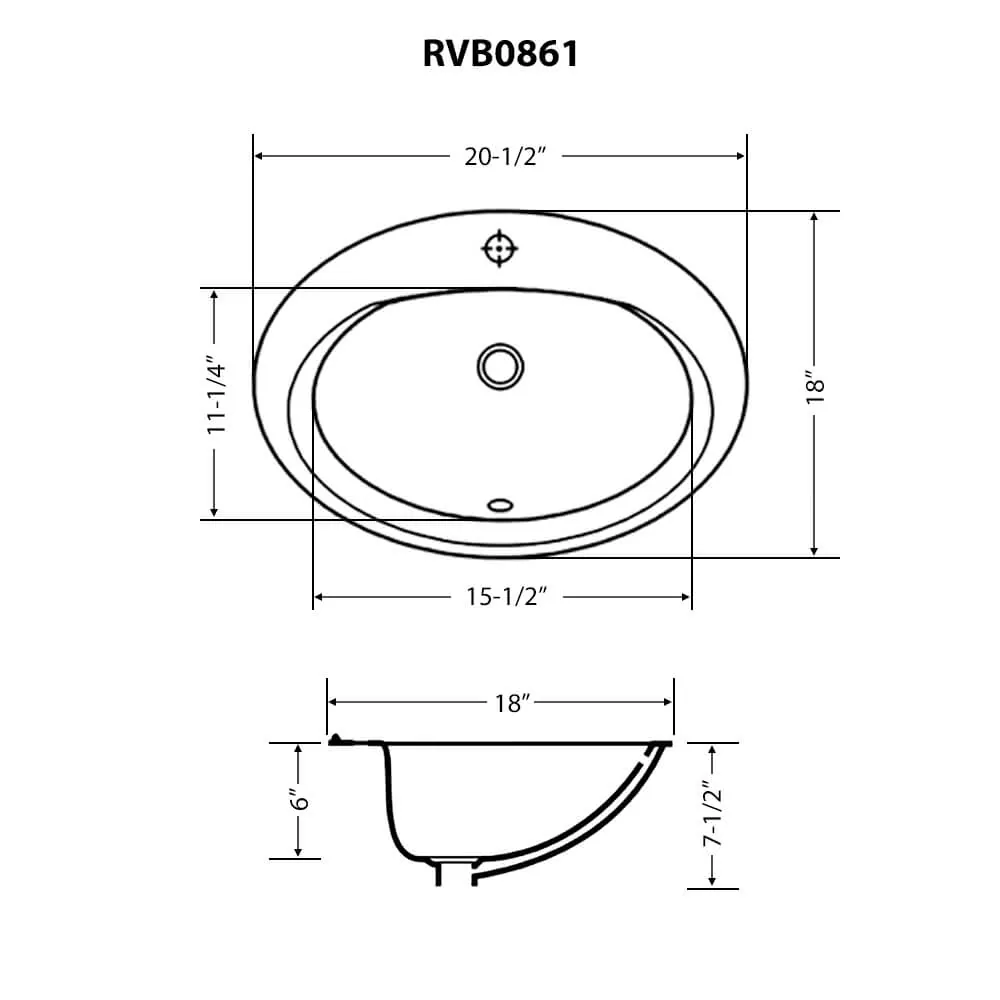 Dimension drawing for RVB0861