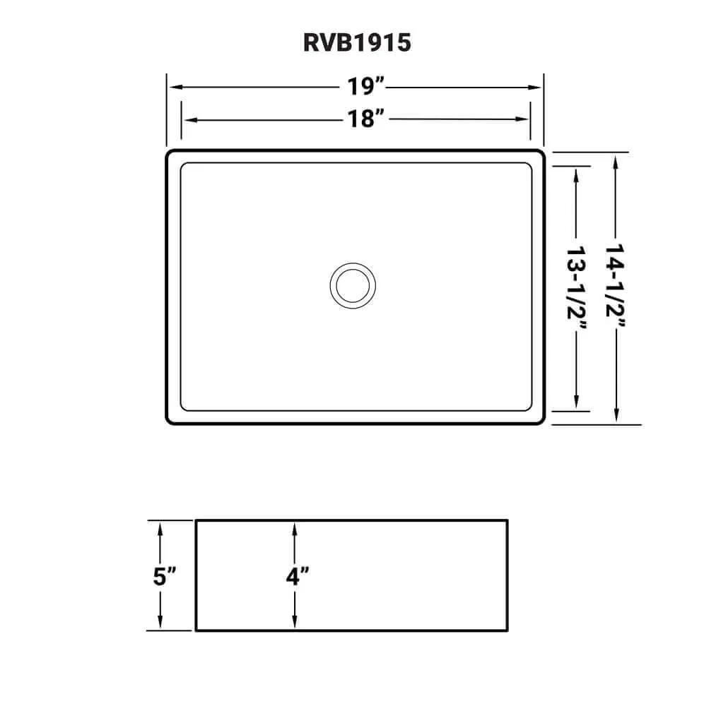 Dimension drawing for RVB1915
