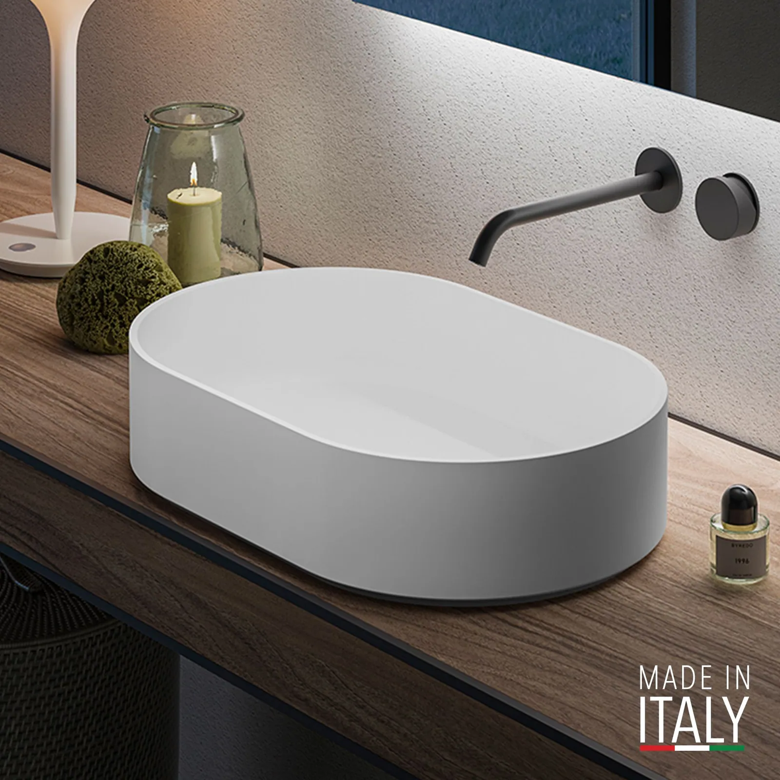 Ruvati 23-inch Matte White epiStone Solid Surface Modern Bathroom Vessel Sink