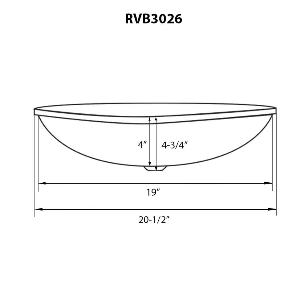 Dimension drawing for RVB3026