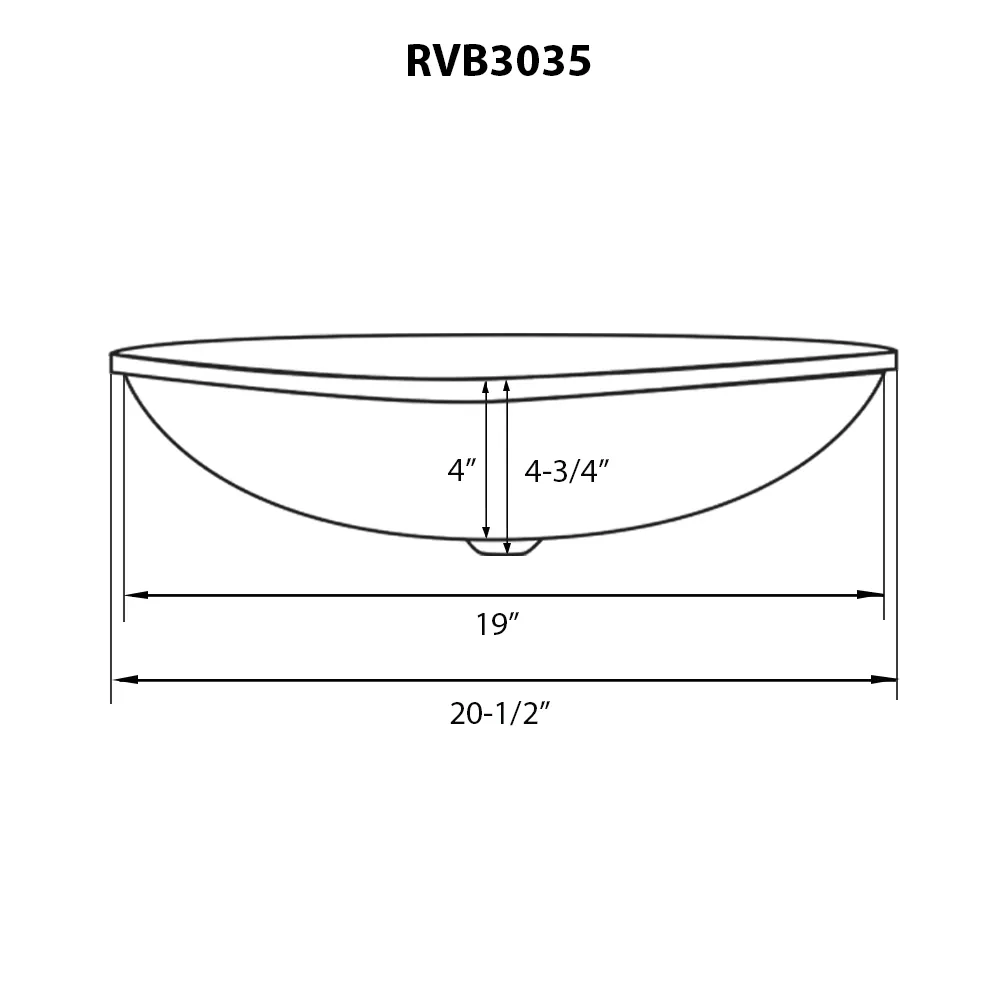 Dimension drawing for RVB3035