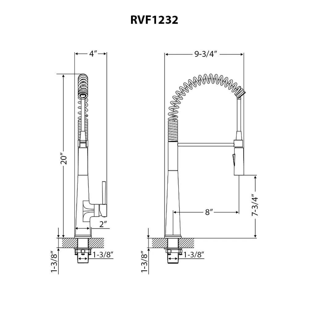 Dimension drawing for RVF1232BN