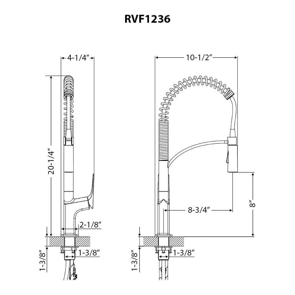 Dimension drawing for RVF1236SG