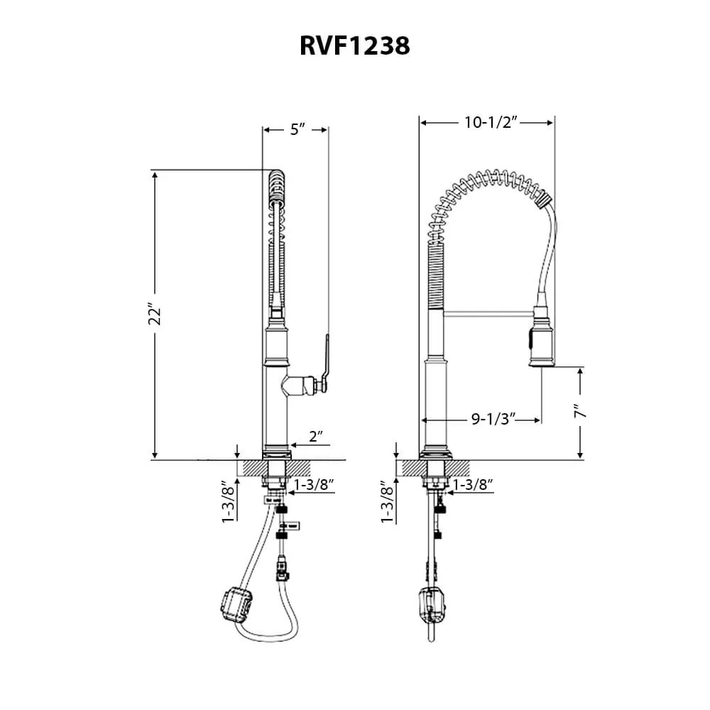 Dimension drawing for RVF1238BN