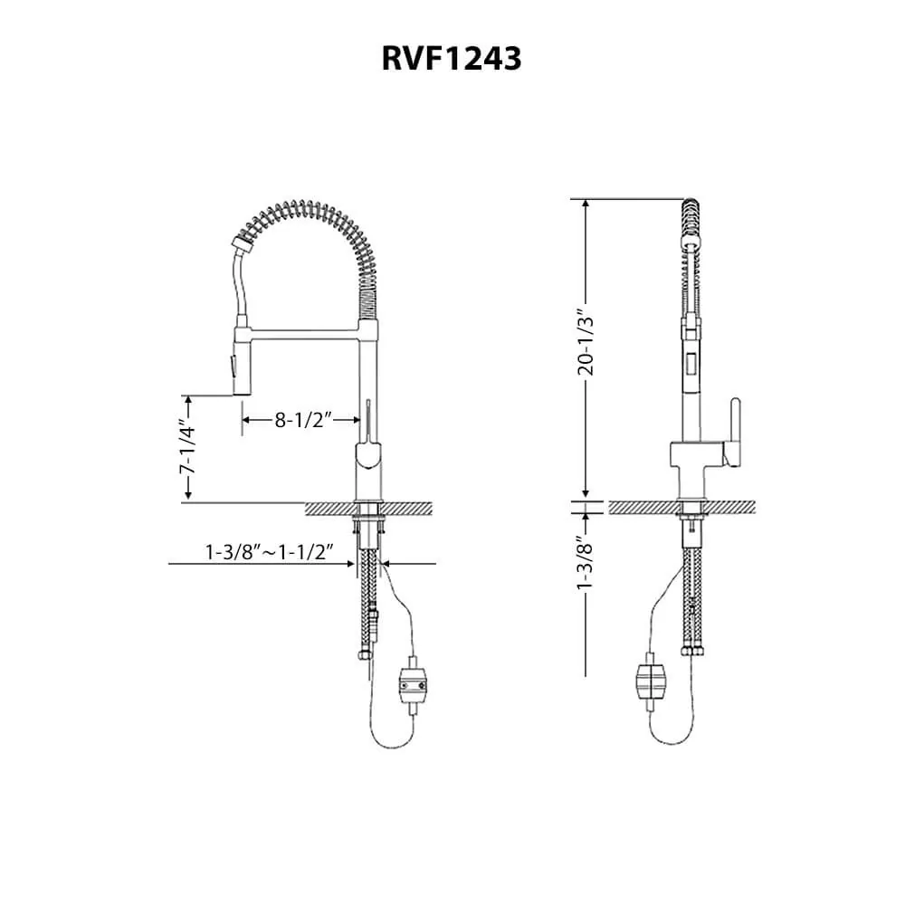 Dimension drawing for RVF1243BN