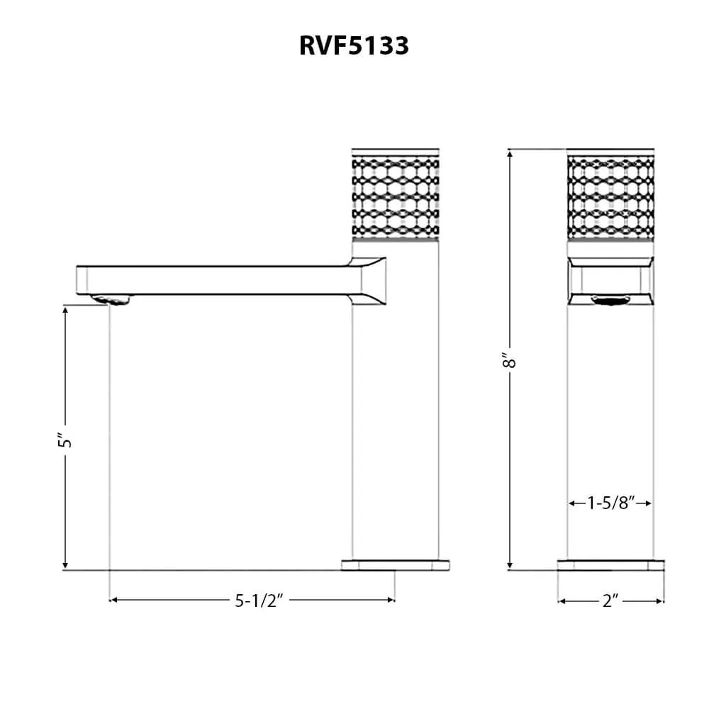 Dimension drawing for RVF5133BL