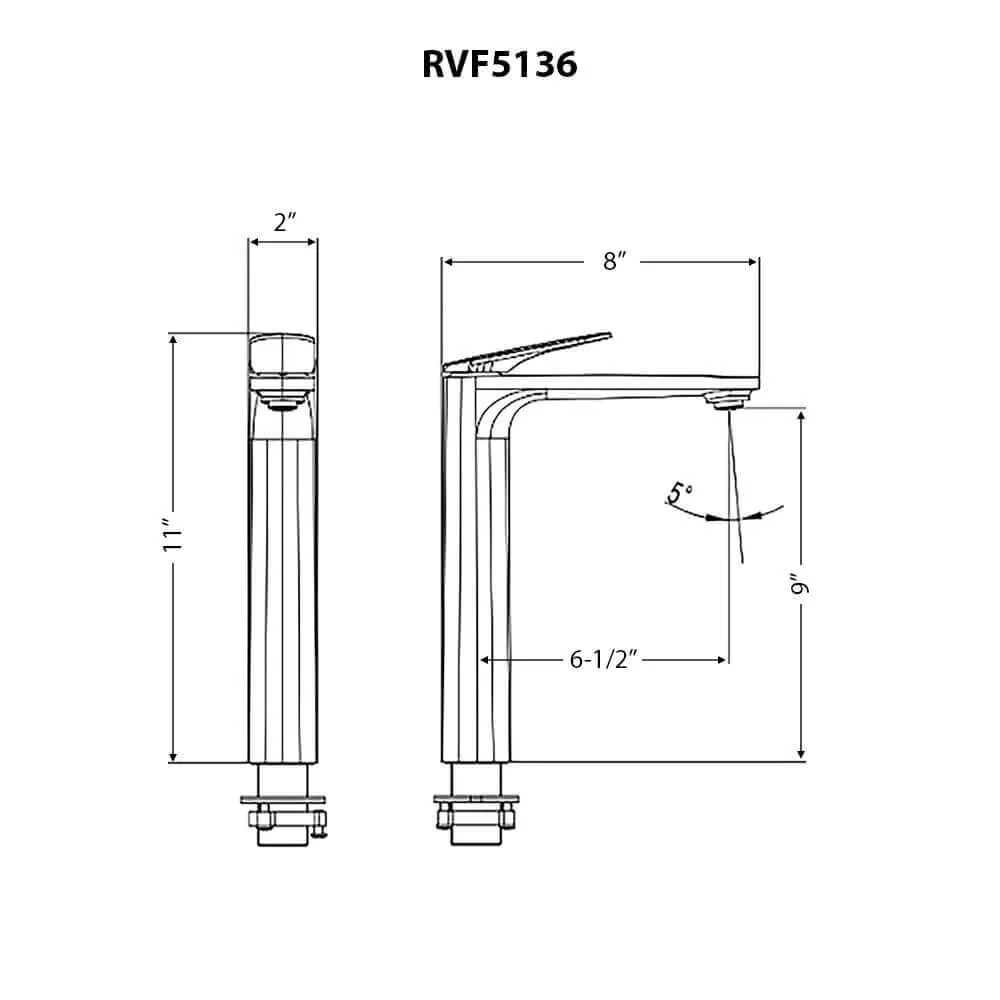 Dimension drawing for RVF5136MB